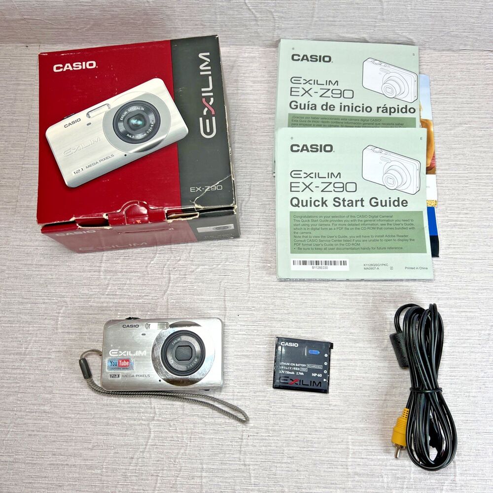 Casio Exilim EX-Z90 Camera - 12.1MP, 3x Opt Zoom, Works/Tested